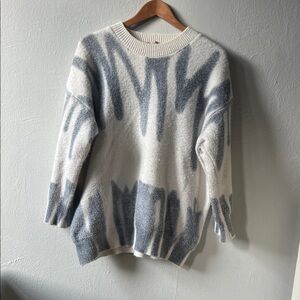 Stylish Blue and White Women's Sweater